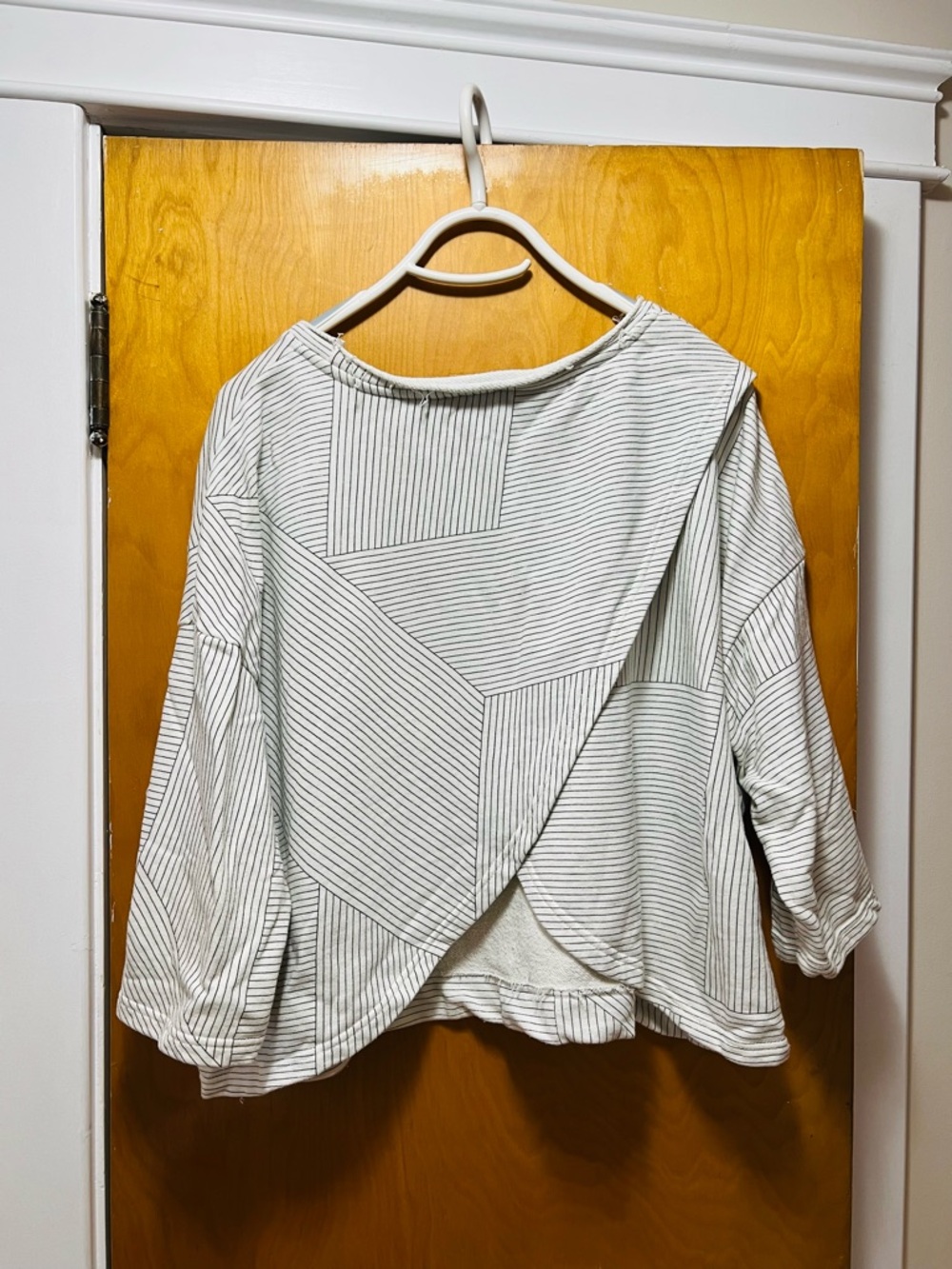Anthropologie Cream Ribbed Scoop-Neck Sweater with Multicolor Pocket - Picture 10 of 12